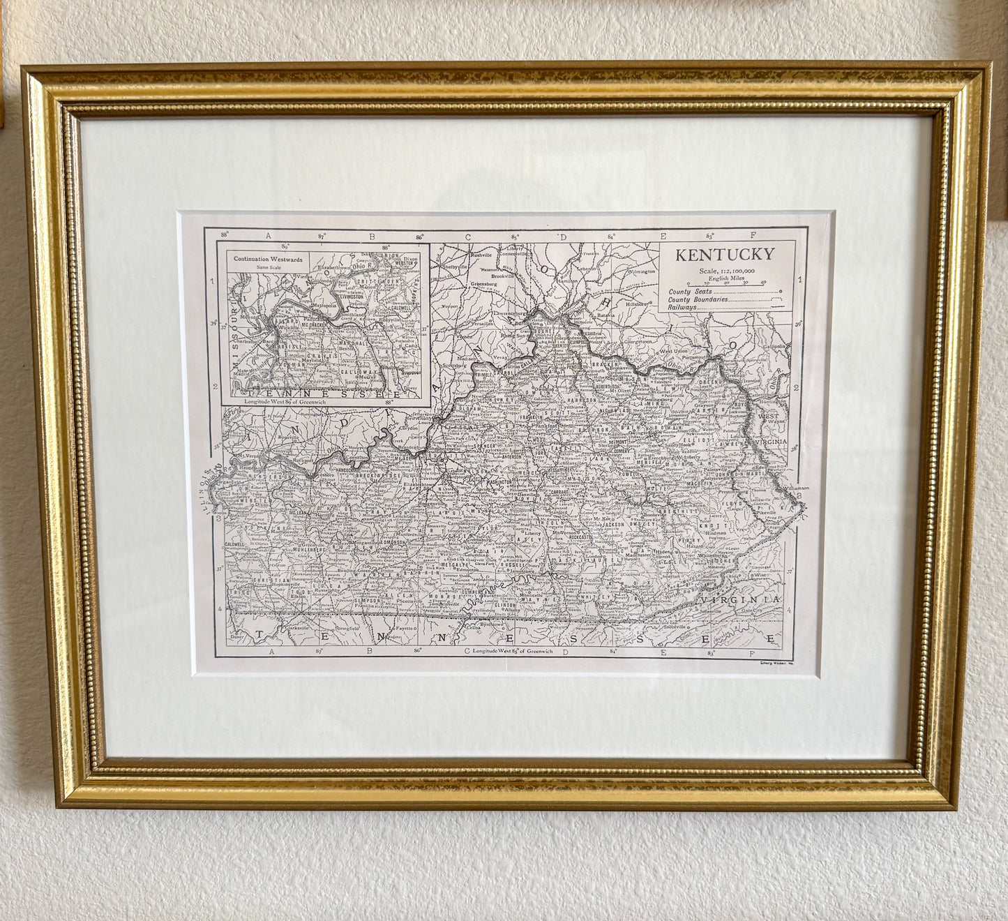 Antique Kentucky map