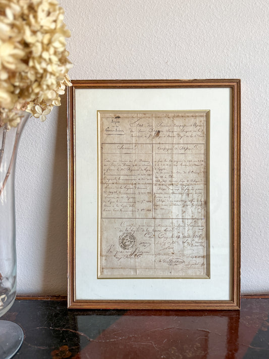 19th c. French document