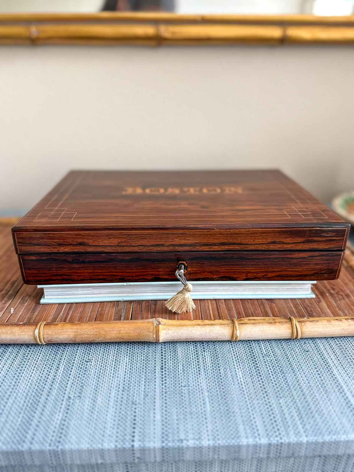 Antique Boston French game box