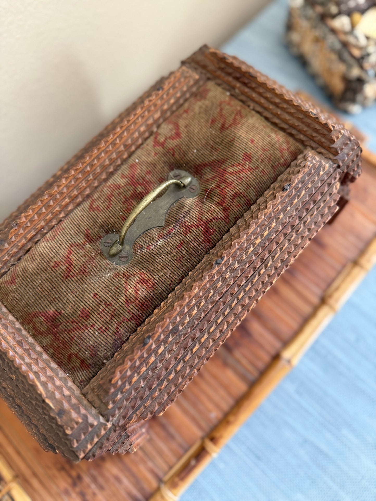 Antique Tramp Art Box