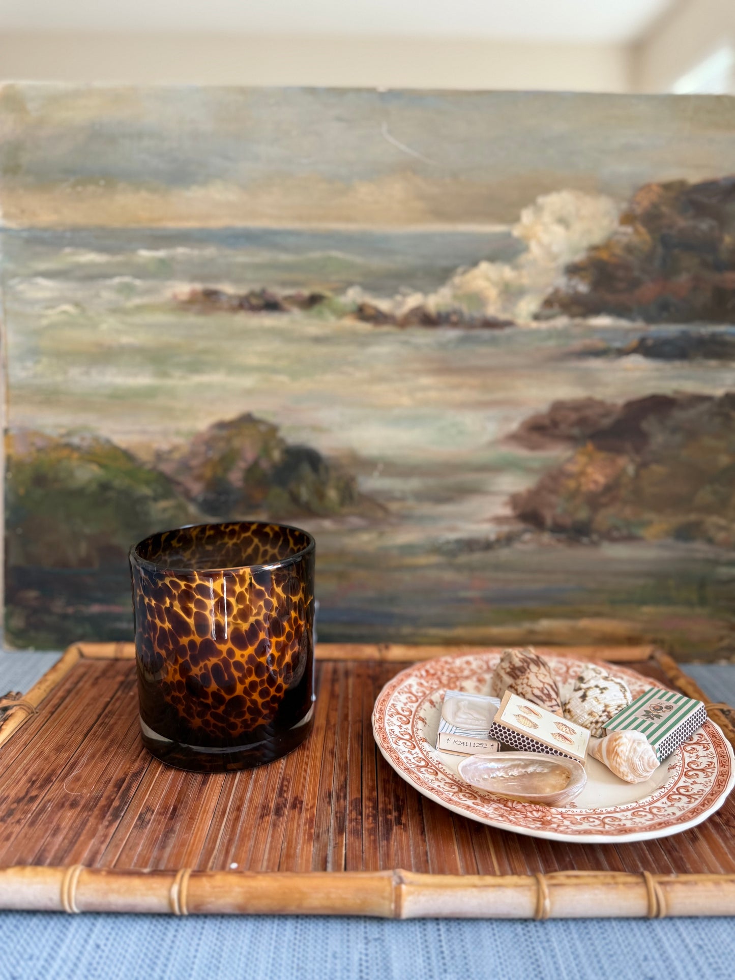 Vintage oil seascape