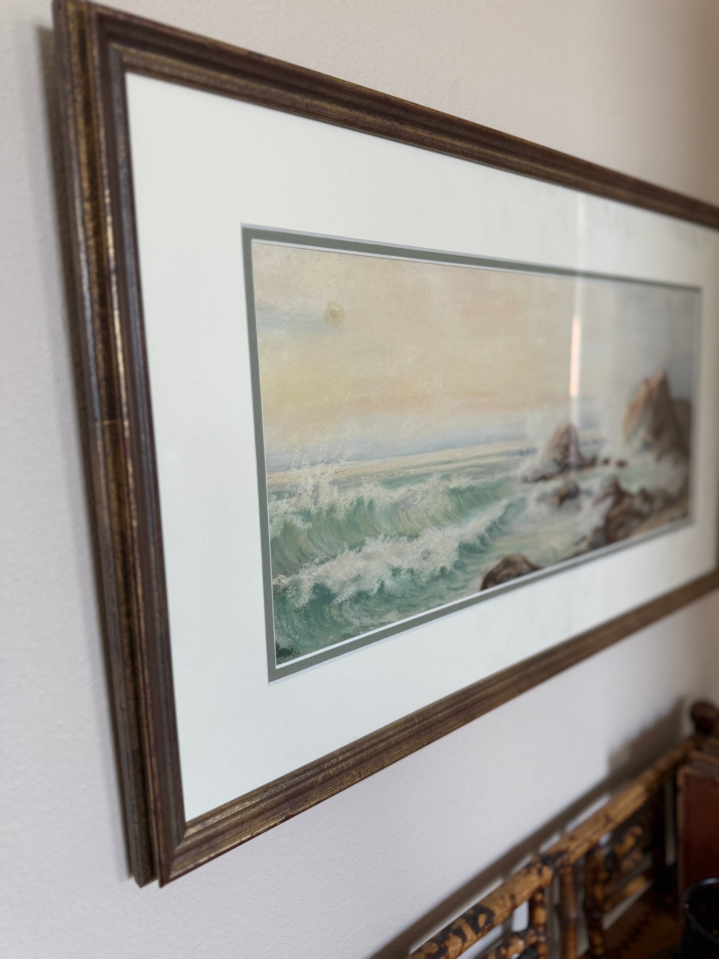 Vintage pastel seascape