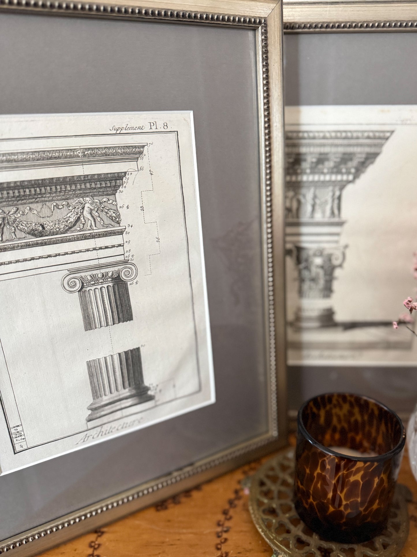 Antique architectural engravings