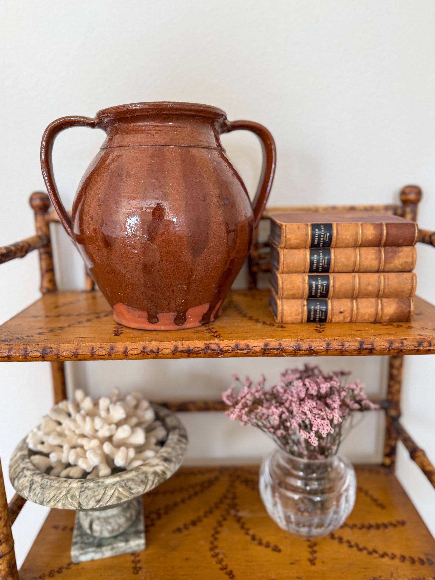 Glazed terracotta vessel