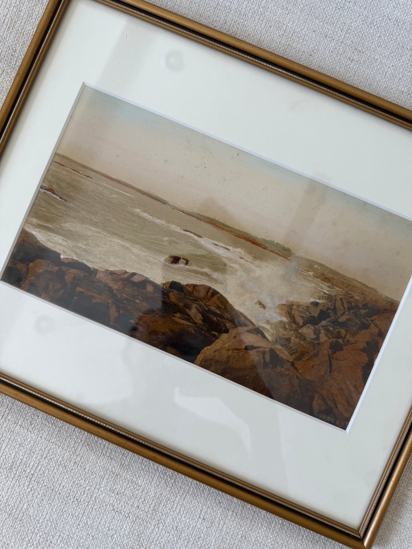 Antique hand colored photograph