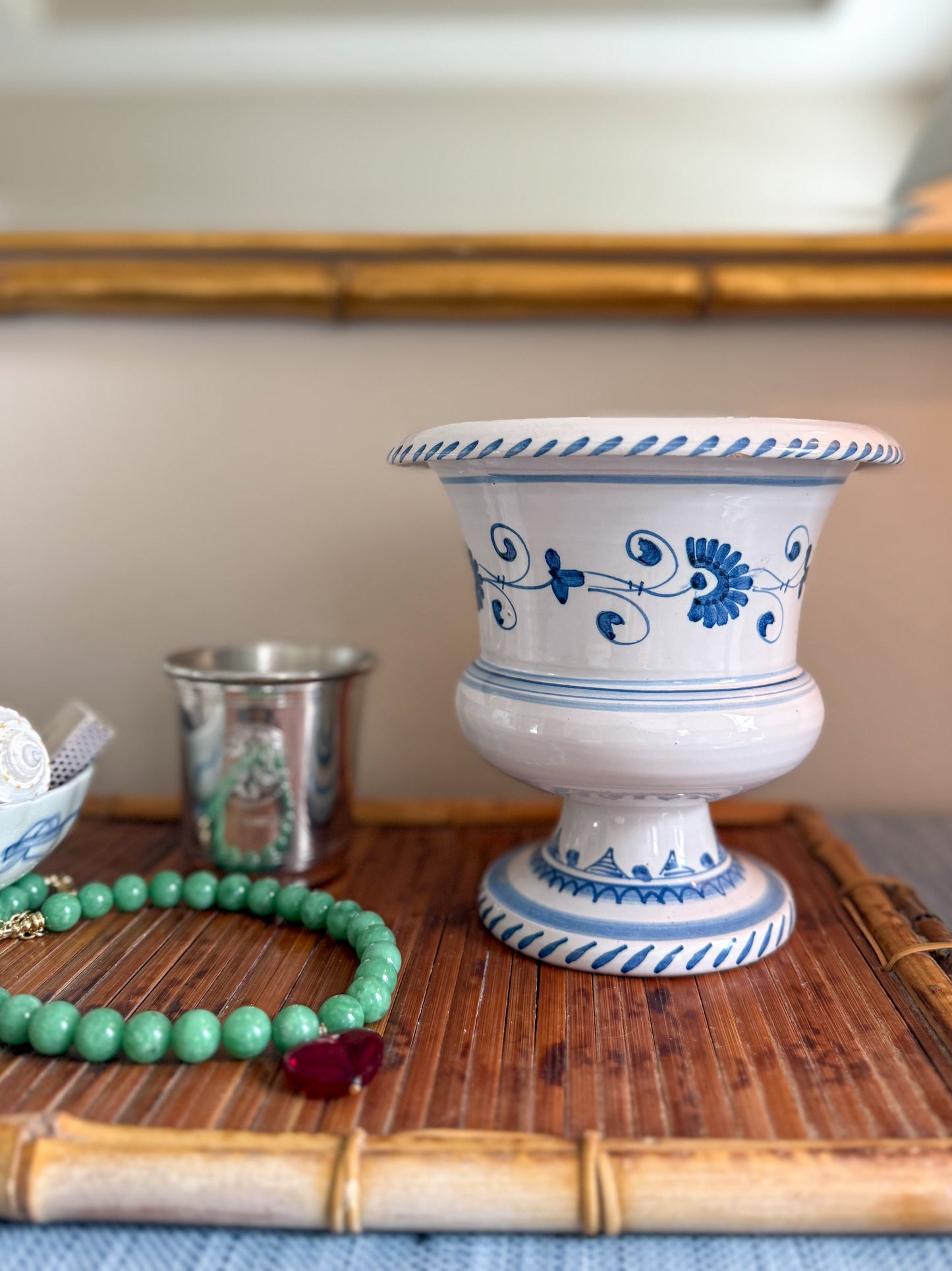 Italian pedestal vase