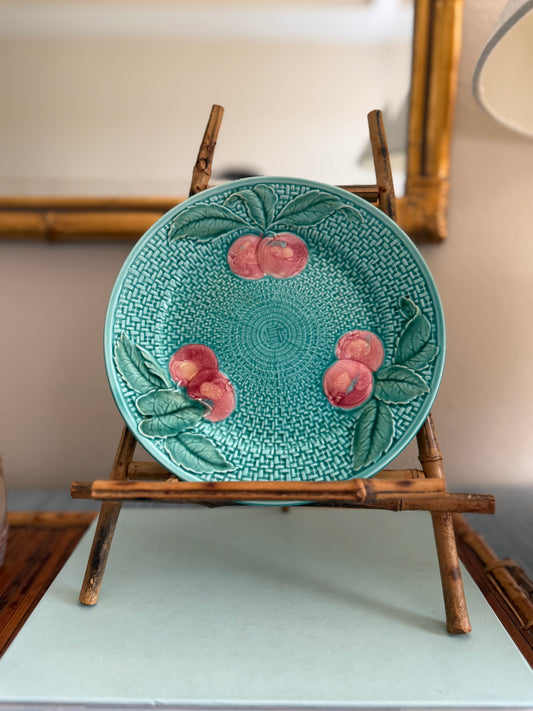 Set of 3 majolica plates