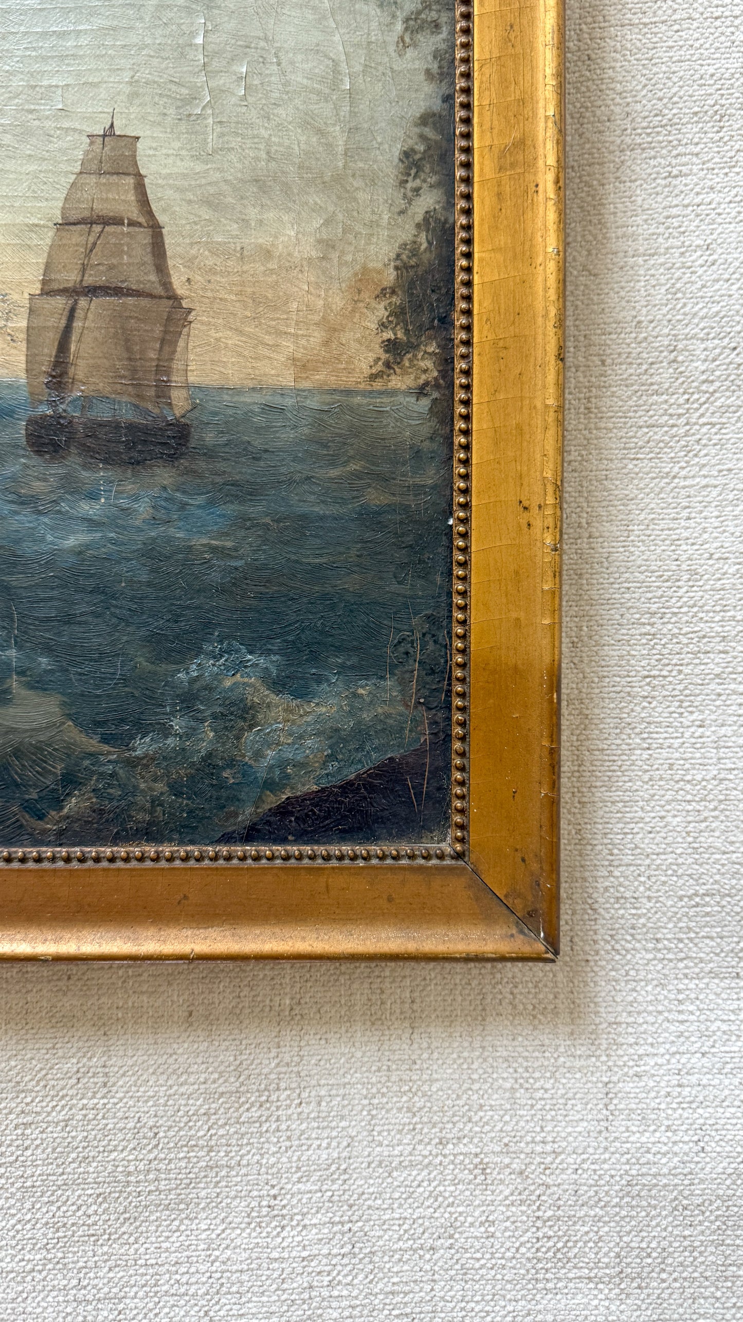 Antique ship painting