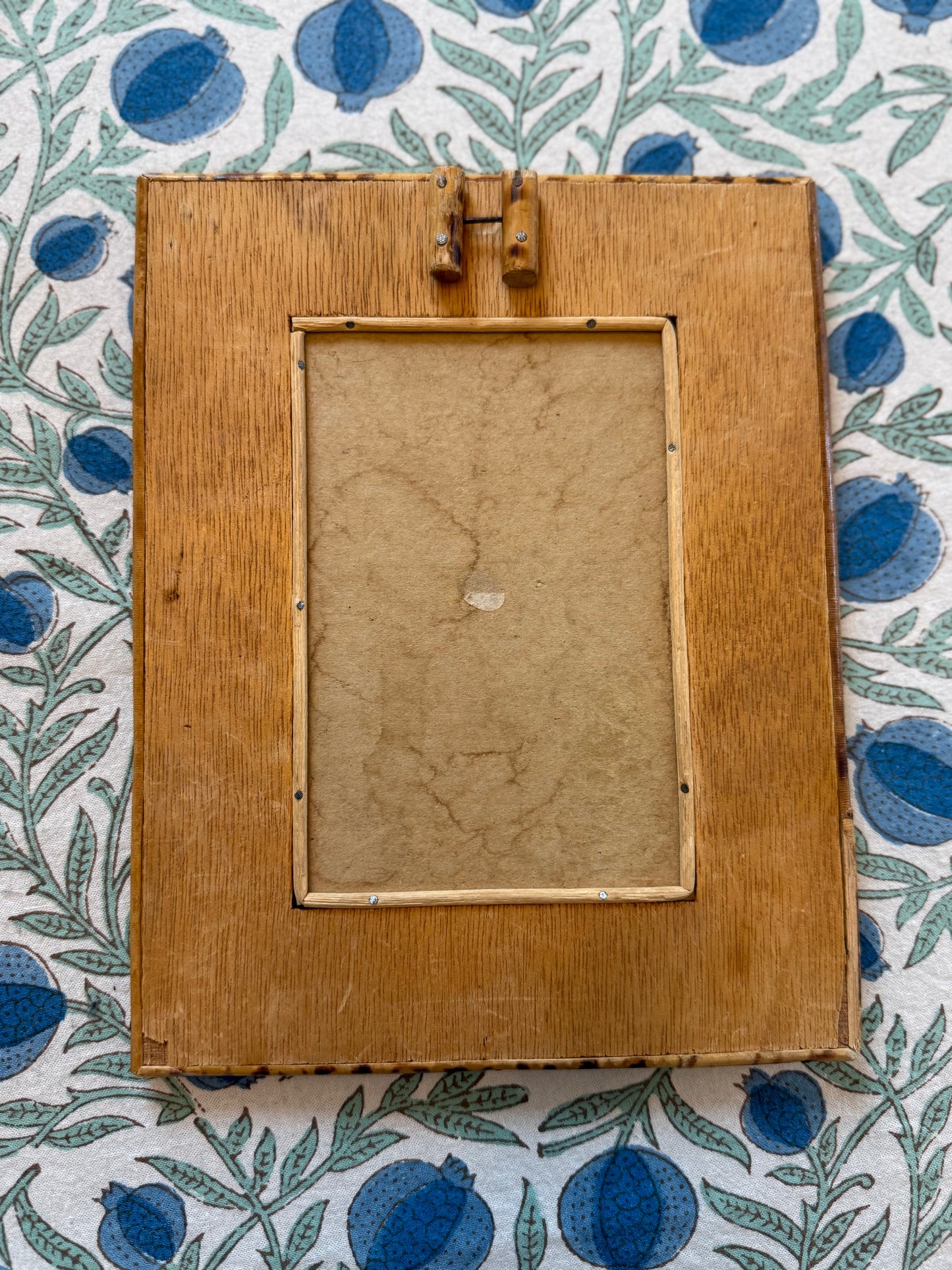 Vintage Burnt Bamboo Square Mirror