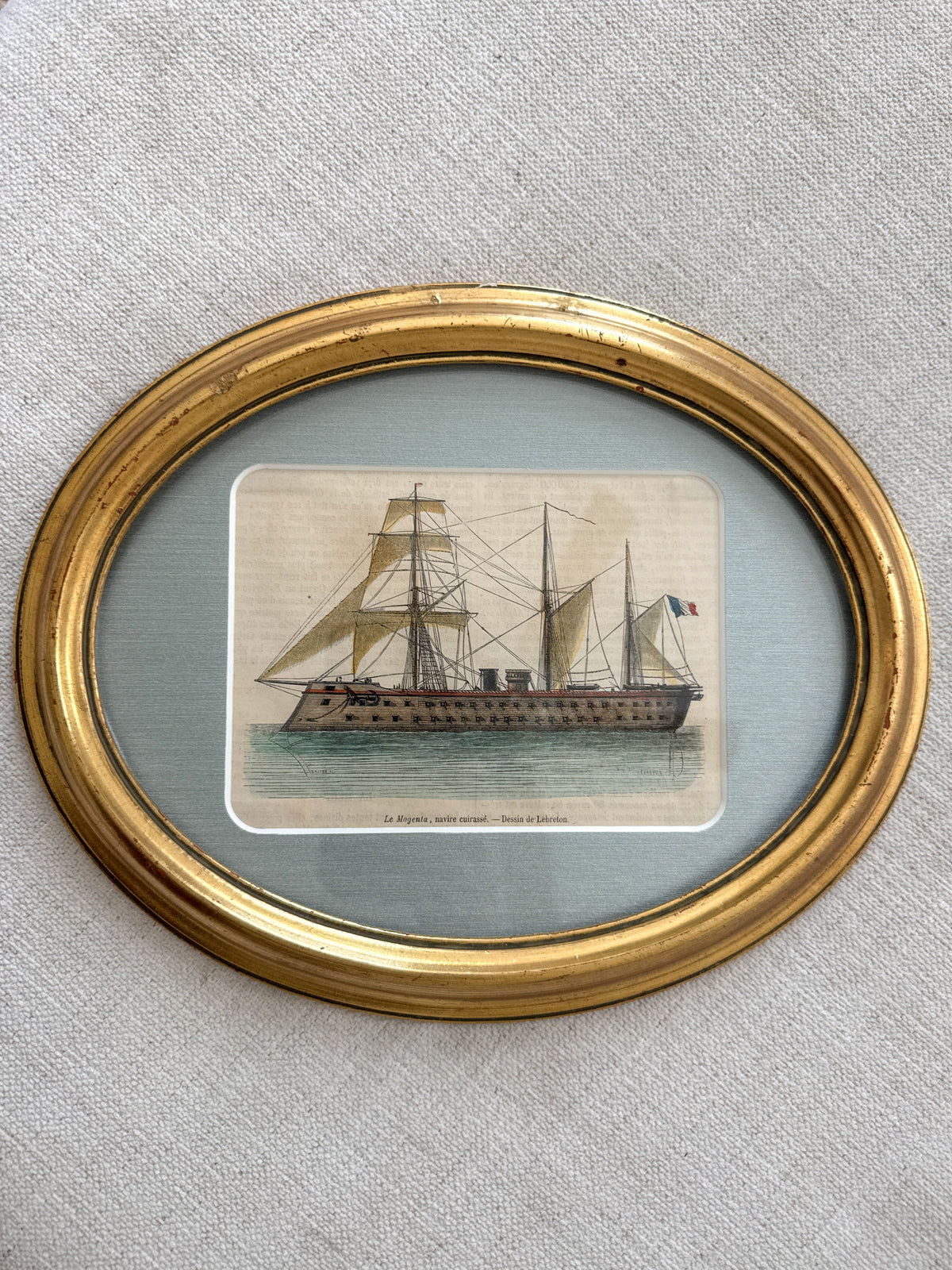 19th century ship engraving